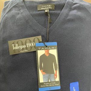Tahari Tollegno 1900 Italian Merino Wool Sweater